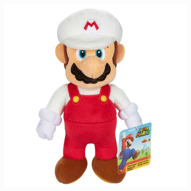 Super Mario Pelúcia Mario Fire 24 Cm 4210 Sunny