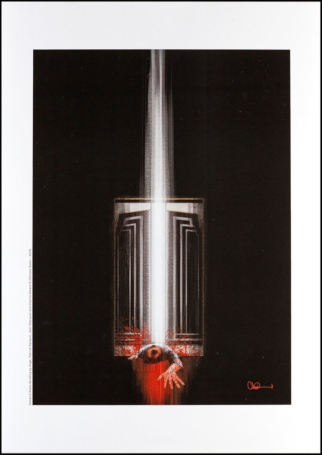 Print Vampire State Building - Ablaze - autógrafo impresso de Charlie Adlard - 42 cm x 30 cm