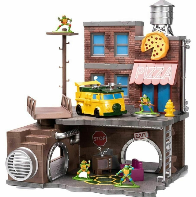 Diorama Casa Tartarugas Ninja Nickelodeon Jada Nano Metals