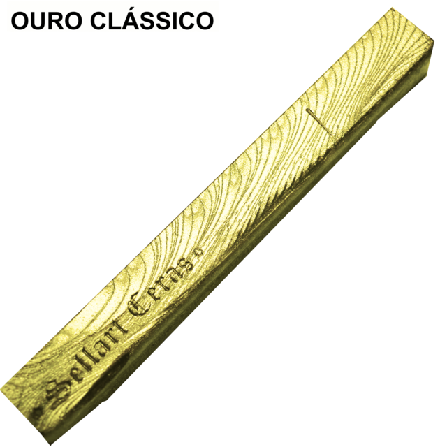 Kit Com 3 Bastão Cera Para Lacre Flexível Ouro Clássico Sellart