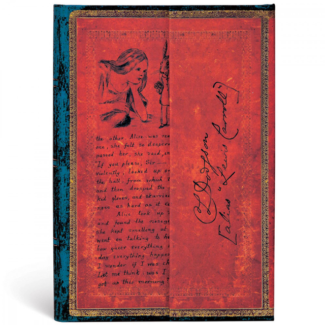 Caderno Paperblanks Lewis Carroll Mini 14x9,5cm Capa Dura 46103