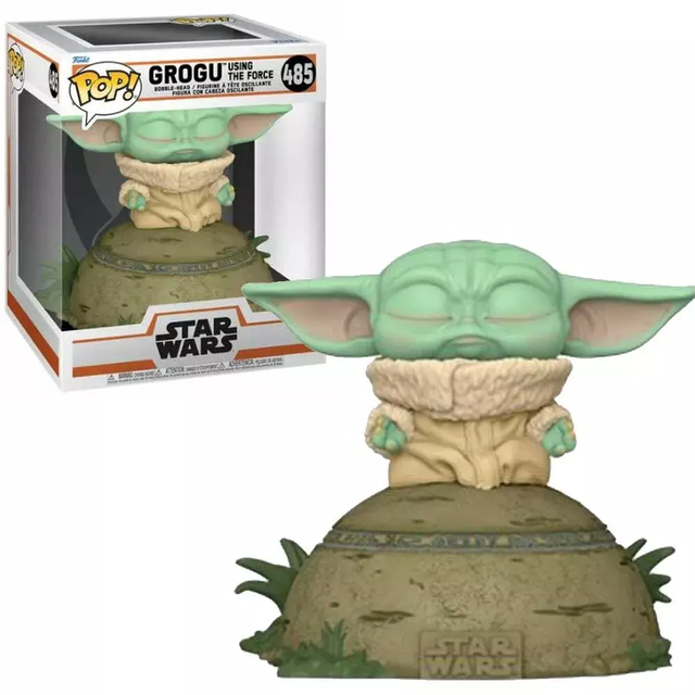 Boneco Funko Pop Star Wars Yoda Grogu Using The Force 485