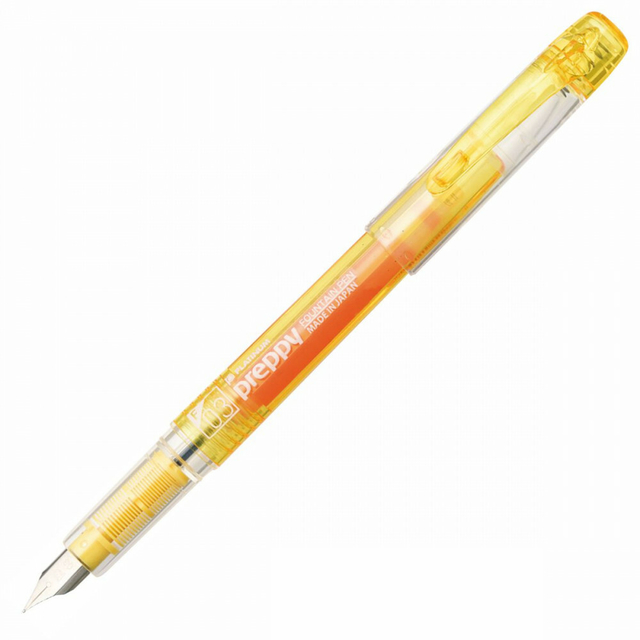 Caneta Tinteiro Platinum Preppy Japão Fountain Pen Amarela Fina 03