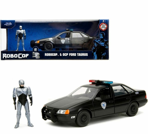 OCP Ford Taurus Detroit Police + Figura RoboCop 1:24 Jada Toys 33743