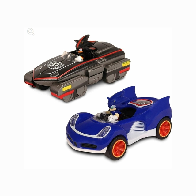 Carro Sonic Pull Back Shadow e Sonic com 2 Fun Divirta-se