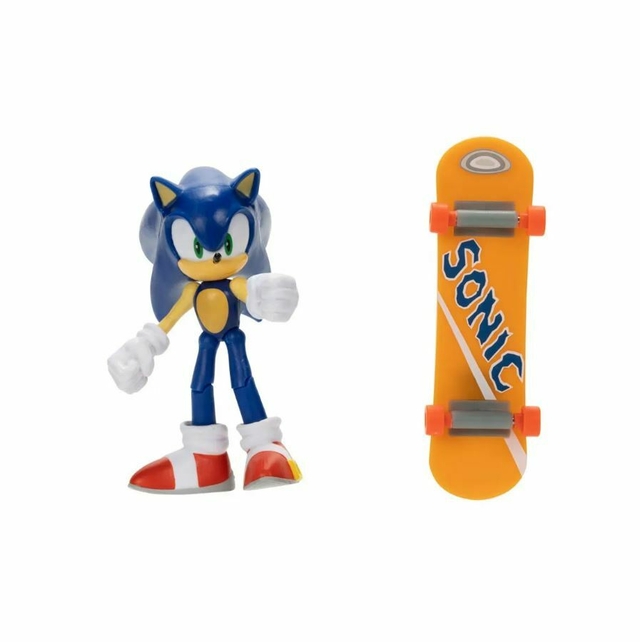 Boneco Articulado Sonic Com Skate 9cm Sunny 4236