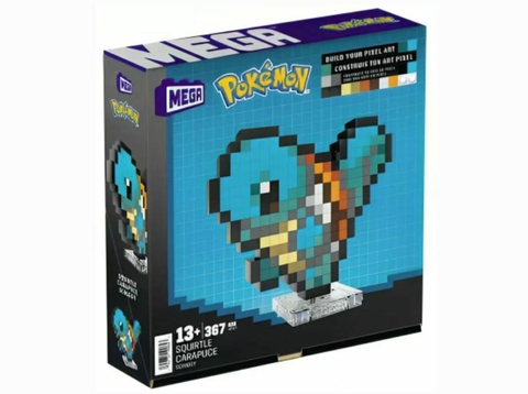 Conjunto De Construção Squirtle Pixel Mega Pokemon Mattel Hth77