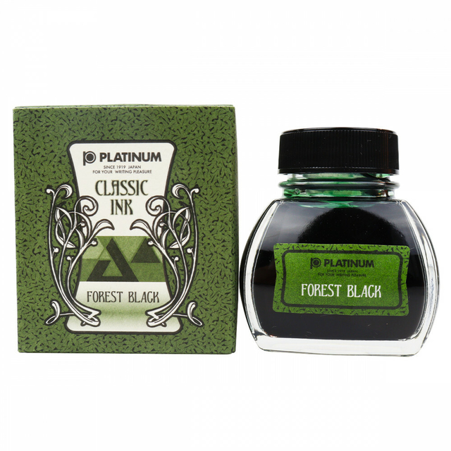 Tinta Para Caneta Tinteiro Platinum Classic Forest Black #44