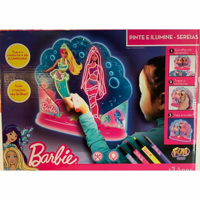 Barbie Pinte e Ilumine - Sereias Fun F0123-5