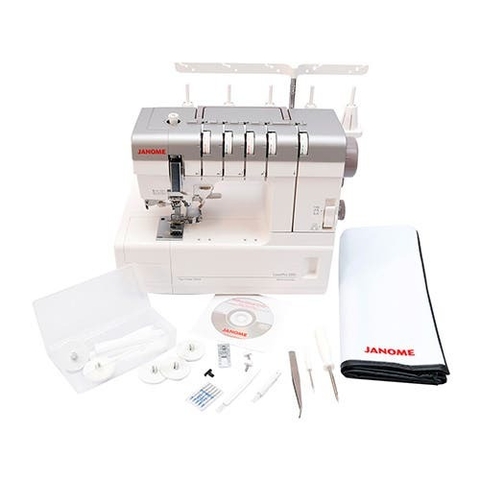 Collareta JANOME COVER PRO 3000P 5 hilos con enhebrador de agujas y bordador