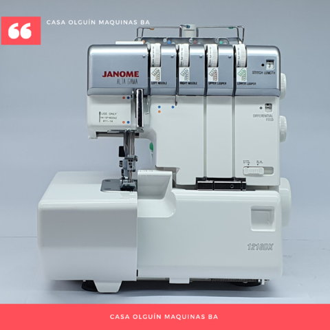 Janome 1210dx Overlock 4h. Reforzada Gtía 3años