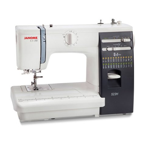 Combo Janome 523h Alta Gama + Pie De Rodillo Cuero Incluido - comprar online