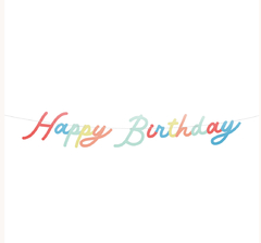 Guirnalda happy birthday multicolor de papel en internet