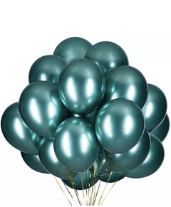 Globos latex verde chrome