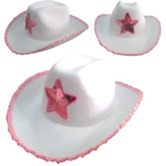 Sombrero Cowboy estrella Rosa