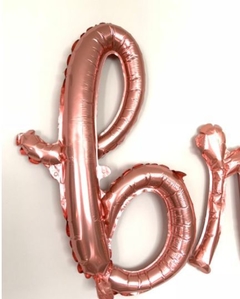 Globos Bride Cursiva Rosa gold - comprar online