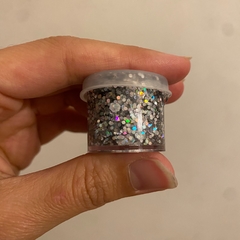 Glitter Chico en Gel 13gr - Plateado