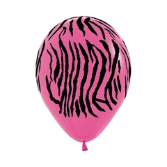 Globo cebra fucsia x 5 unid