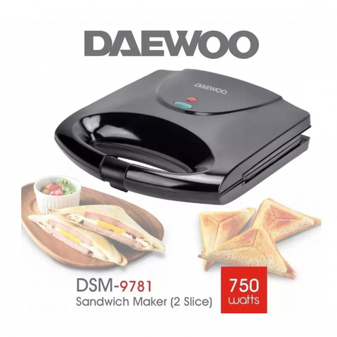 Sandwichera Daewoo Dsm-9781 2 Rodajas 750w Antiadherente