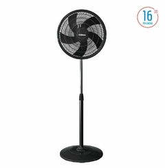 Ventilador de pie Liliana VP16P negro con 5 palas de plástico, 16" de diámetro 220 V