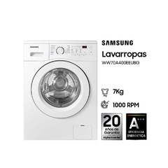 Lavarropas Samsung WW70A4000EE Carga Frontal INVERTER 7kg 1000RPM Blanco