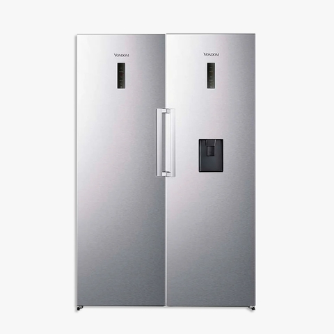 Heladera + Freezer NO FROST con Dispensador de Agua - Acero Inoxidable 627 L COMBO PLATINUM WD
