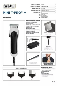 Maquina Patillera Wahl Profesional Mini T-pro Trimmer Barba Corta Pelo - tienda online