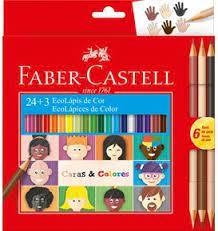 Lápices De Colores - Caras & Cores EcoLápiz 24+3 Colores Largos Faber-Castell - comprar online