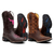 Bota Texana Feminina Boi Rosa + Bota Texana Masculina Orange Chess