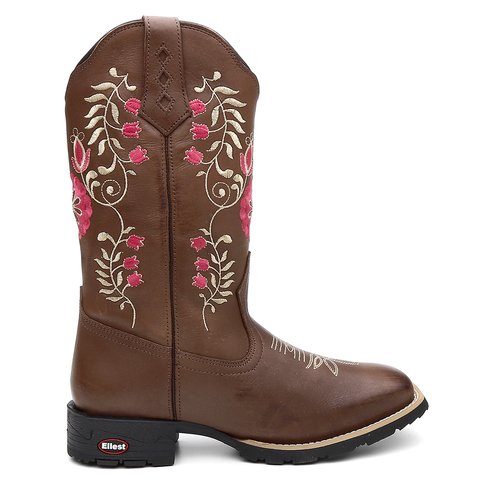 Bota feminina country bico quadrado sales