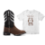 Combo Bota Texana Masculina Silver Moon + Camiseta Country The Duel