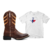 Combo Bota Texana Masculina Granatina + Camiseta Texas Mount