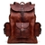 Mochila De Couro Sênior Marrom Dark Sienna