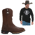 Combo Bota Texana Masculina Canadá Sem Forro + Moletom Country Wild West Preto