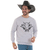 Moletom Country Masculino Cinza Claro Wild West