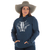 Moletom Country Feminino Wild West Azul Escuro Com Capuz