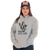 Moletom Country Feminino Cinza Com Capuz Western