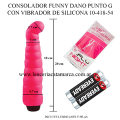 CAIMAN CONSOLADOR FUNNY DANO PUNTO G CON VIBRADOR DE SILICONA 10-418-54