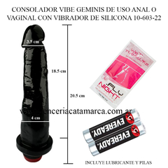 CAIMAN CONSOLADOR GEMINIS CON VIBRADOR DE SILICONA 10-603-22