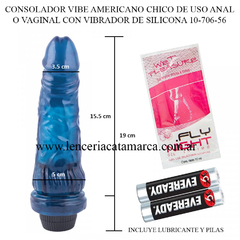 CAIMAN CONSOLADOR AMERICANO CHICO CON VIBRADOR DE SILICONA 10-706-56