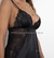 VICTORIA COSSY CAMISOLIN TRIANGULO SATEN Y PUNTILLA NEGRO 1001 NIZAN - comprar online