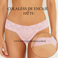 DIME COLALESS DE ENCAJE ROSADO 102RO TU