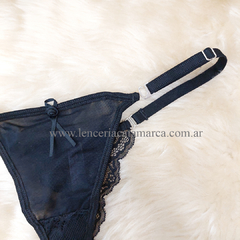 PAPILLON TANGA COLALESS DESMONTABLE DE PUNTILLA Y TUL CON LYCRA 118N - comprar online