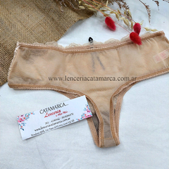 PAPILLON CULOTE DE ENCAJE Y TUL NUDE 145NU - comprar online