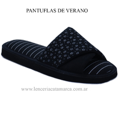 IKKI PANTUFLA VERANO DAMA CON CAPELLADA VOLCADA NEGRA FLOR 16NF