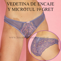 VICTORIA COSSY VEDETINA DE PUNTILLA Y MICROTUL LAVANDA Y ROSADO 19 GRET