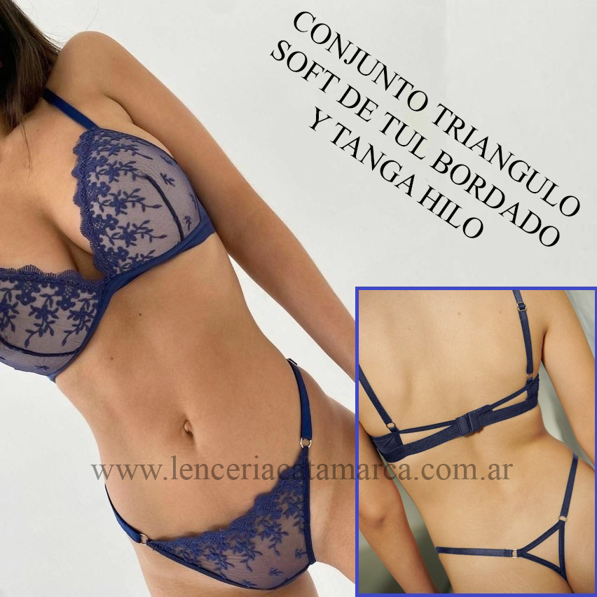 Sexy Bikini Tanga Colaless De Tiras Copas Triángulo Mujer