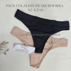 ANDRESSA PACK COLALESS DE MICROFIBRA NEGRO SOFIA X 2 UNIDADES E 2110NSO