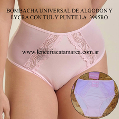 KIERO BOMBACHA UNIVERSAL DE ALGODON Y LYCRA CON TUL Y PUNTILLA ROSADO 3995RO