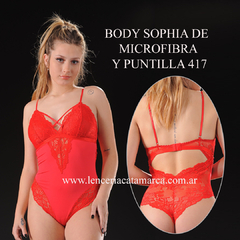 ANA KENDY BODY SOPHIA DE MICROFIBRA Y PUNTILLA 417R